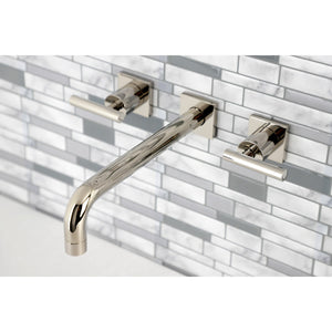 Manhattan KS6026CML Two-Handle 3-Hole Wall Mount Roman Tub Faucet, Polished Nickel