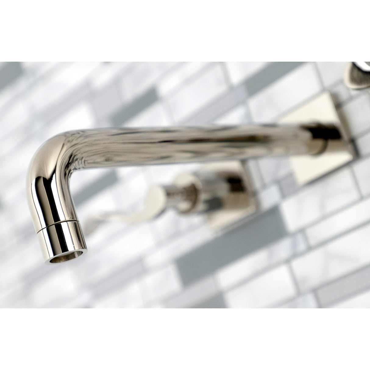NuWave KS6026DFL Two-Handle 3-Hole Wall Mount Roman Tub Faucet, Polished Nickel