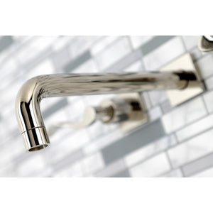 NuWave KS6026DFL Two-Handle 3-Hole Wall Mount Roman Tub Faucet, Polished Nickel