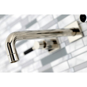 Kaiser KS6026DKL Two-Handle 3-Hole Wall Mount Roman Tub Faucet, Polished Nickel