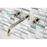 Kaiser KS6026DKL Two-Handle 3-Hole Wall Mount Roman Tub Faucet, Polished Nickel