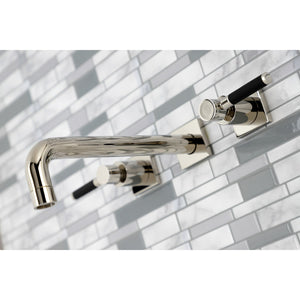 Kaiser KS6026DKL Two-Handle 3-Hole Wall Mount Roman Tub Faucet, Polished Nickel