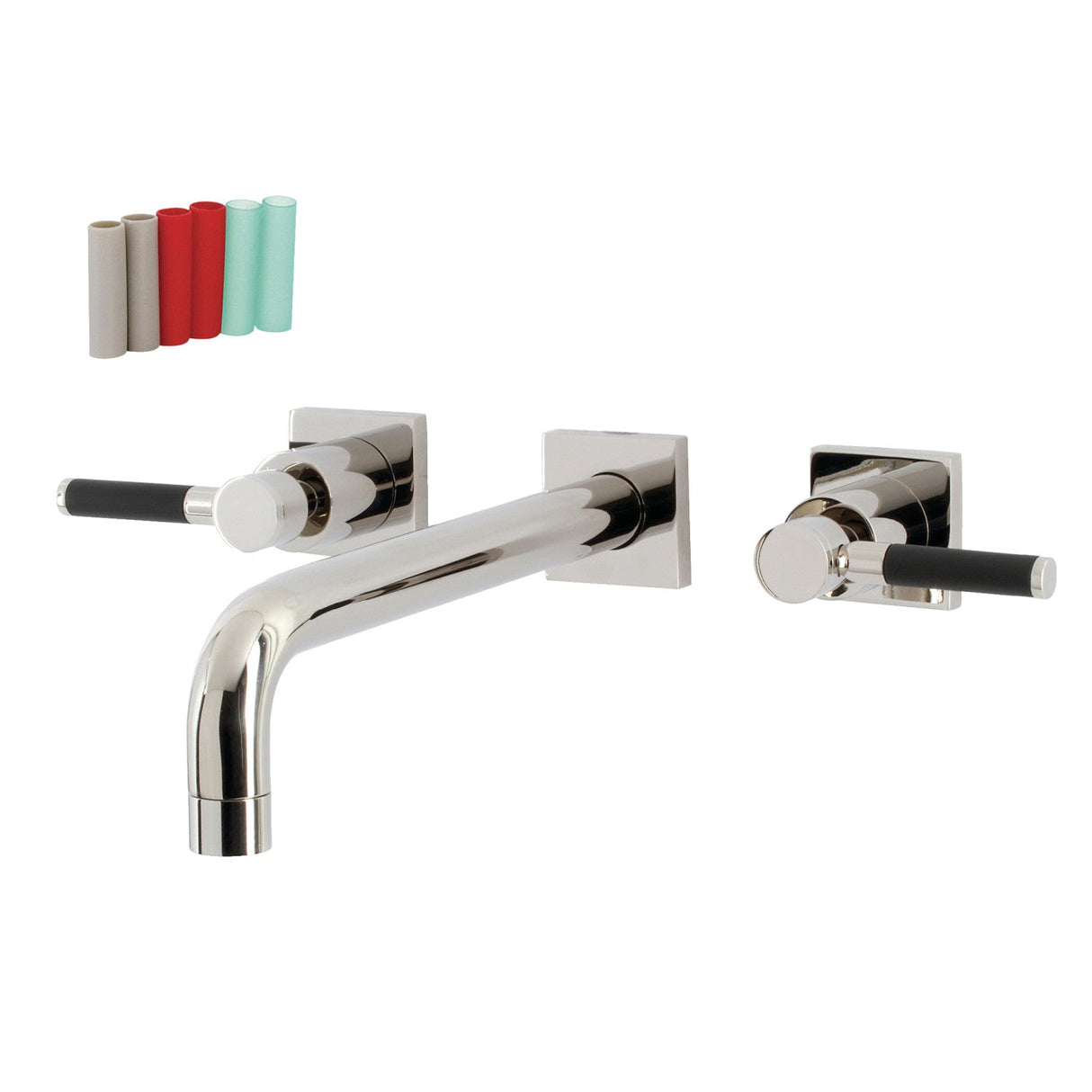 Kaiser KS6026DKL Two-Handle 3-Hole Wall Mount Roman Tub Faucet, Polished Nickel