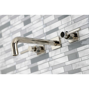 Concord KS6026DL Two-Handle 3-Hole Wall Mount Roman Tub Faucet, Polished Nickel