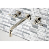 Concord KS6026DL Two-Handle 3-Hole Wall Mount Roman Tub Faucet, Polished Nickel