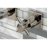 Concord KS6026DX Two-Handle 3-Hole Wall Mount Roman Tub Faucet, Polished Nickel