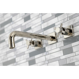 Concord KS6026DX Two-Handle 3-Hole Wall Mount Roman Tub Faucet, Polished Nickel