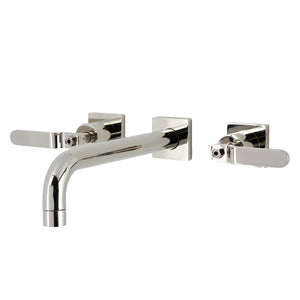 Whitaker KS6026KL Two-Handle 3-Hole Wall Mount Roman Tub Faucet, Polished Nickel