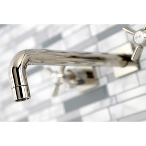 Millennium KS6026ZX Two-Handle 3-Hole Wall Mount Roman Tub Faucet, Polished Nickel
