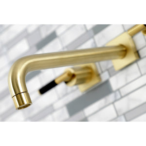 Kaiser KS6027CKL Two-Handle 3-Hole Wall Mount Roman Tub Faucet, Brushed Brass