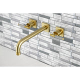 Kaiser KS6027CKL Two-Handle 3-Hole Wall Mount Roman Tub Faucet, Brushed Brass