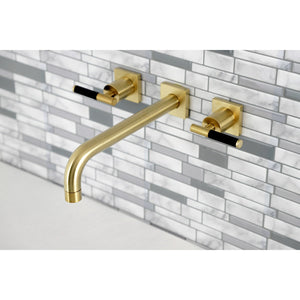 Kaiser KS6027CKL Two-Handle 3-Hole Wall Mount Roman Tub Faucet, Brushed Brass