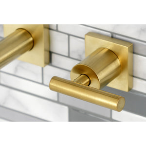 Manhattan KS6027CML Two-Handle 3-Hole Wall Mount Roman Tub Faucet, Brushed Brass