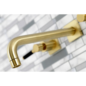 Kaiser KS6027DKL Two-Handle 3-Hole Wall Mount Roman Tub Faucet, Brushed Brass