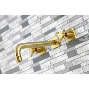 Concord KS6027DX Two-Handle 3-Hole Wall Mount Roman Tub Faucet, Brushed Brass
