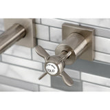 Essex KS6028BEX Two-Handle 3-Hole Wall Mount Roman Tub Faucet, Brushed Nickel