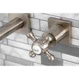 Metropolitan KS6028BX Two-Handle 3-Hole Wall Mount Roman Tub Faucet, Brushed Nickel
