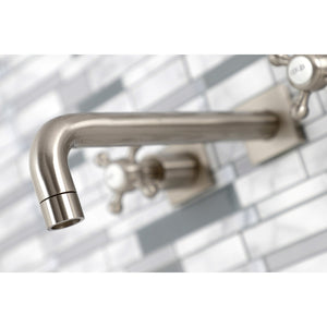 Metropolitan KS6028BX Two-Handle 3-Hole Wall Mount Roman Tub Faucet, Brushed Nickel