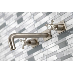 Metropolitan KS6028BX Two-Handle 3-Hole Wall Mount Roman Tub Faucet, Brushed Nickel