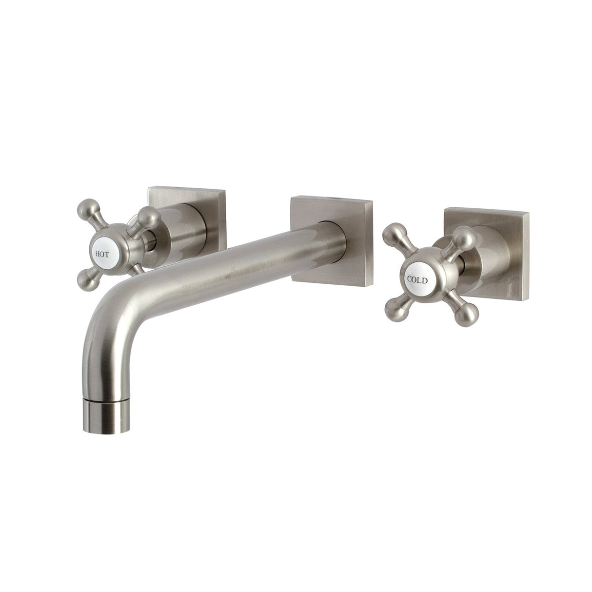 Metropolitan KS6028BX Two-Handle 3-Hole Wall Mount Roman Tub Faucet, Brushed Nickel