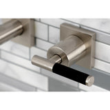 Kaiser KS6028CKL Two-Handle 3-Hole Wall Mount Roman Tub Faucet, Brushed Nickel