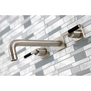 Kaiser KS6028CKL Two-Handle 3-Hole Wall Mount Roman Tub Faucet, Brushed Nickel