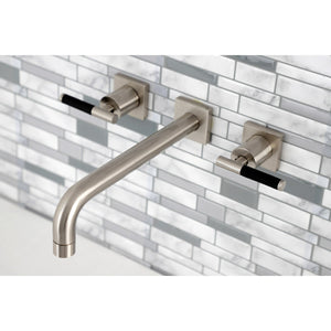 Kaiser KS6028CKL Two-Handle 3-Hole Wall Mount Roman Tub Faucet, Brushed Nickel