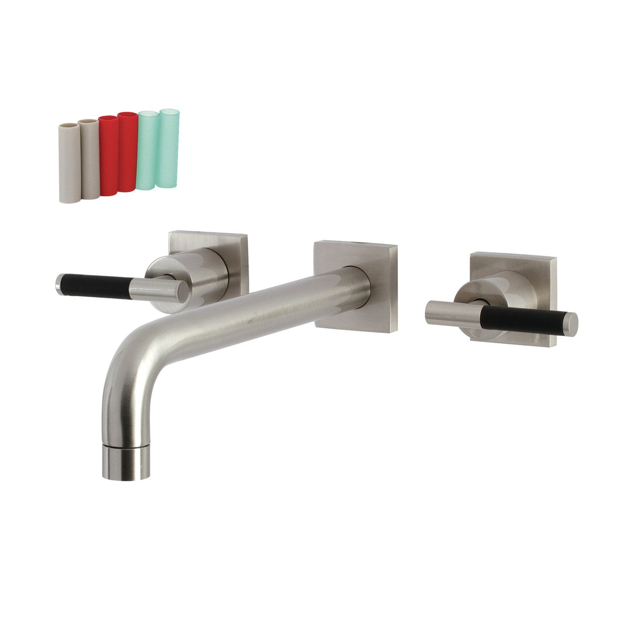 Kaiser KS6028CKL Two-Handle 3-Hole Wall Mount Roman Tub Faucet, Brushed Nickel
