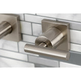 Manhattan KS6028CML Two-Handle 3-Hole Wall Mount Roman Tub Faucet, Brushed Nickel
