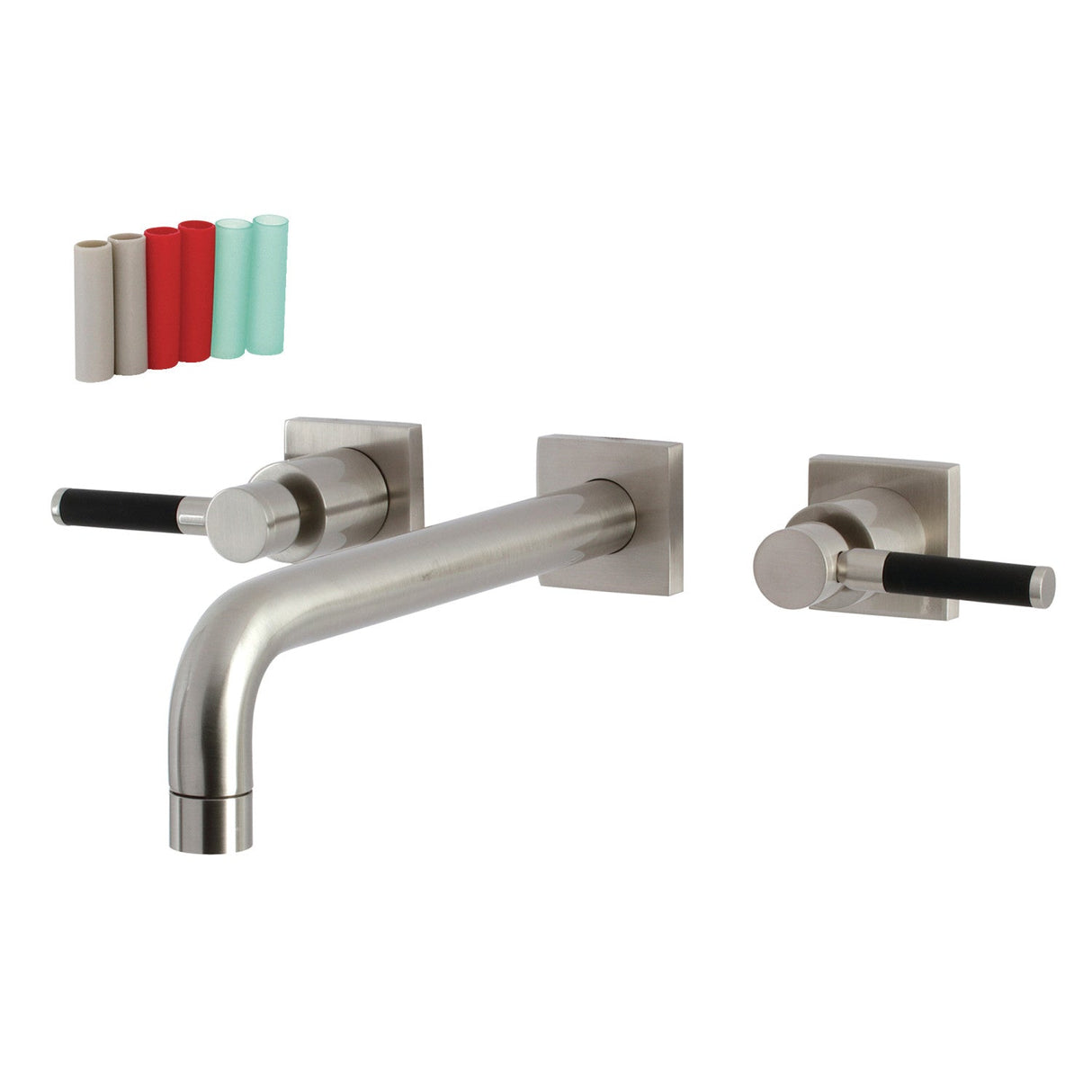 Kaiser KS6028DKL Two-Handle 3-Hole Wall Mount Roman Tub Faucet, Brushed Nickel