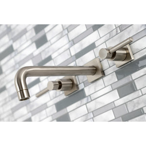 Concord KS6028DL Two-Handle 3-Hole Wall Mount Roman Tub Faucet, Brushed Nickel
