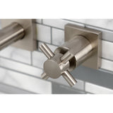 Concord KS6028DX Two-Handle 3-Hole Wall Mount Roman Tub Faucet, Brushed Nickel