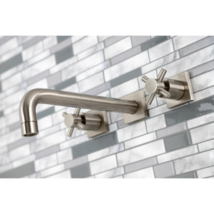 Concord KS6028DX Two-Handle 3-Hole Wall Mount Roman Tub Faucet, Brushed Nickel