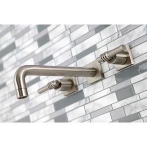 Milano KS6028ML Two-Handle 3-Hole Wall Mount Roman Tub Faucet, Brushed Nickel
