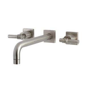 Milano KS6028ML Two-Handle 3-Hole Wall Mount Roman Tub Faucet, Brushed Nickel
