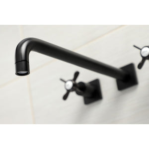 Essex KS6040BEX Two-Handle 3-Hole Wall Mount Roman Tub Faucet, Matte Black