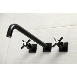 Essex KS6040BEX Two-Handle 3-Hole Wall Mount Roman Tub Faucet, Matte Black