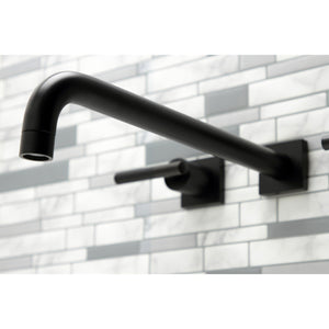 Kaiser KS6040CKL Two-Handle 3-Hole Wall Mount Roman Tub Faucet, Matte Black