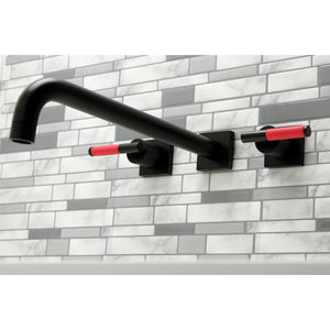 Kaiser KS6040CKL Two-Handle 3-Hole Wall Mount Roman Tub Faucet, Matte Black