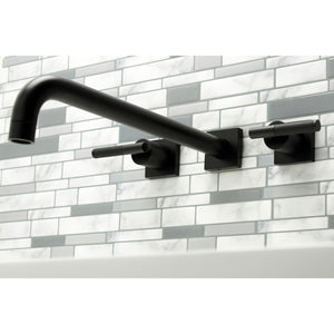 Kaiser KS6040CKL Two-Handle 3-Hole Wall Mount Roman Tub Faucet, Matte Black