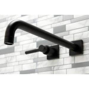 Kaiser KS6040DKL Two-Handle 3-Hole Wall Mount Roman Tub Faucet, Matte Black