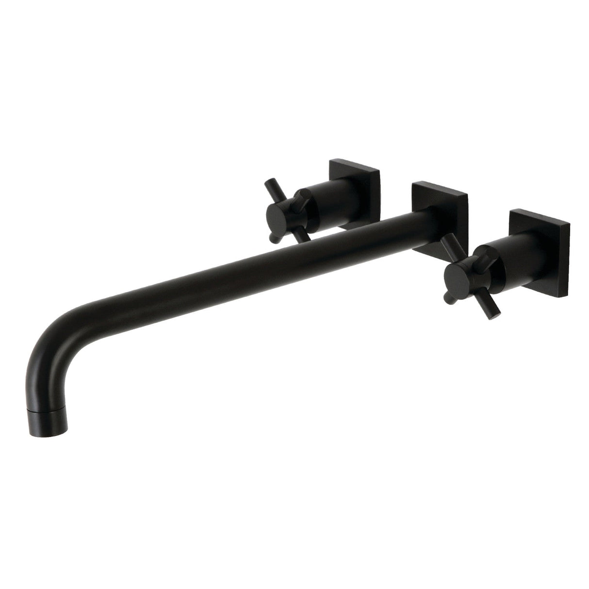 Concord KS6040DX Two-Handle 3-Hole Wall Mount Roman Tub Faucet, Matte Black