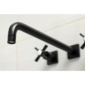 Millennium KS6040ZX Two-Handle 3-Hole Wall Mount Roman Tub Faucet, Matte Black
