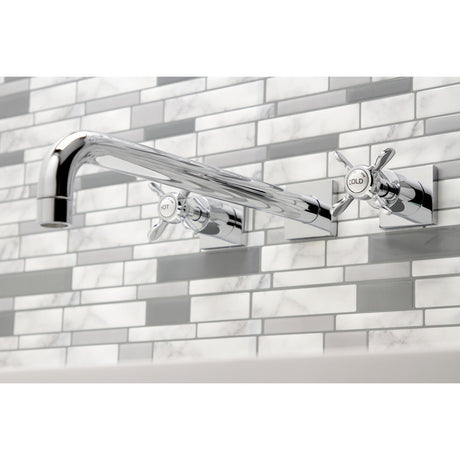 Essex KS6041BEX Two-Handle 3-Hole Wall Mount Roman Tub Faucet, Polished Chrome