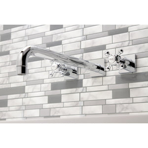 Metropolitan KS6041BX Two-Handle 3-Hole Wall Mount Roman Tub Faucet, Polished Chrome