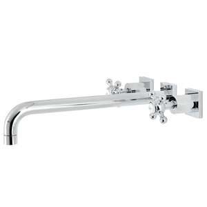 Metropolitan KS6041BX Two-Handle 3-Hole Wall Mount Roman Tub Faucet, Polished Chrome