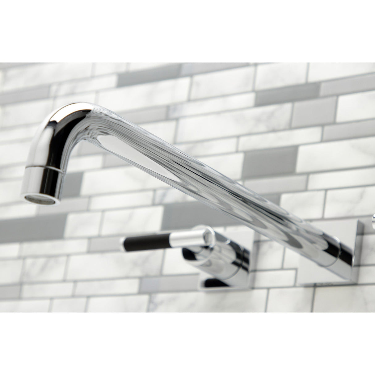 Kaiser KS6041CKL Two-Handle 3-Hole Wall Mount Roman Tub Faucet, Polished Chrome