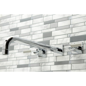 Kaiser KS6041CKL Two-Handle 3-Hole Wall Mount Roman Tub Faucet, Polished Chrome