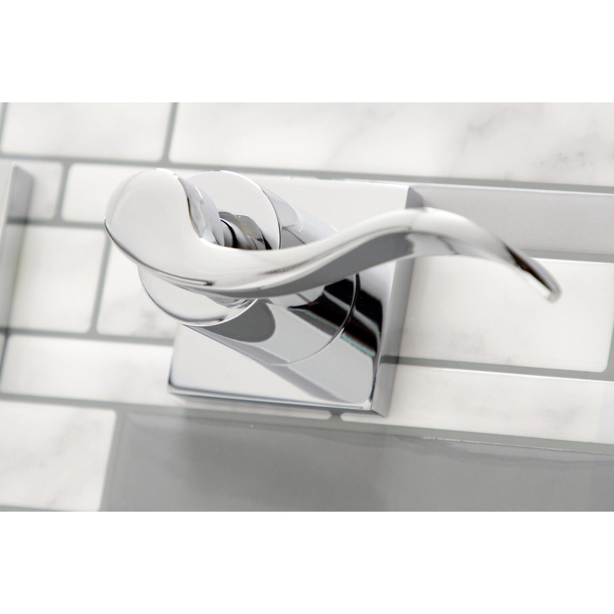 NuWave KS6041DFL Two-Handle 3-Hole Wall Mount Roman Tub Faucet, Polished Chrome