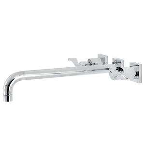 NuWave KS6041DFL Two-Handle 3-Hole Wall Mount Roman Tub Faucet, Polished Chrome